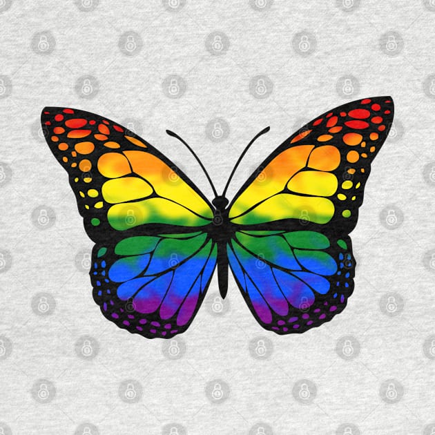 Rainbow Butterfly by TheQueerPotato